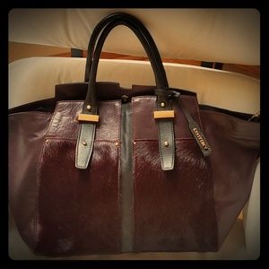 A. Bellucci Haircalf Leather Satchel